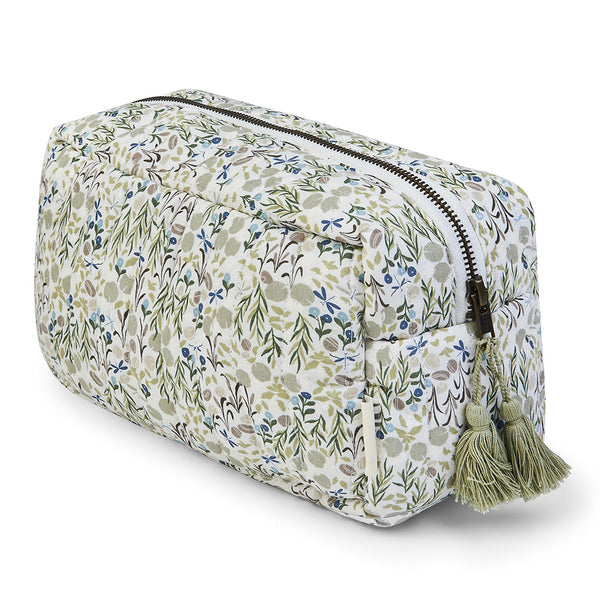 Cotton Quilted Nappy Pouch or Wash Bag (Riverbank)