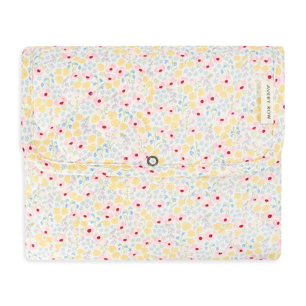 Cotton Travel Baby Changing Mat (Wildflower Garden)