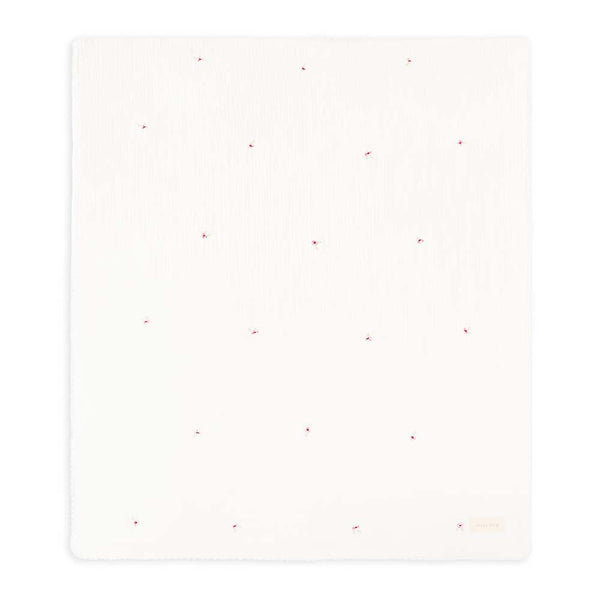 Organic Cotton Embroidered Muslin Blanket (Anemone)