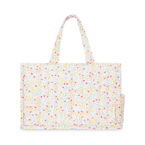 Quilted Nappy Caddy Organiser (Wildflower Garden)