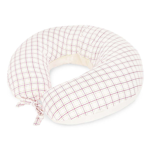 Organic Cotton Nursing Pillow Nursing Pillow (Pink Check)