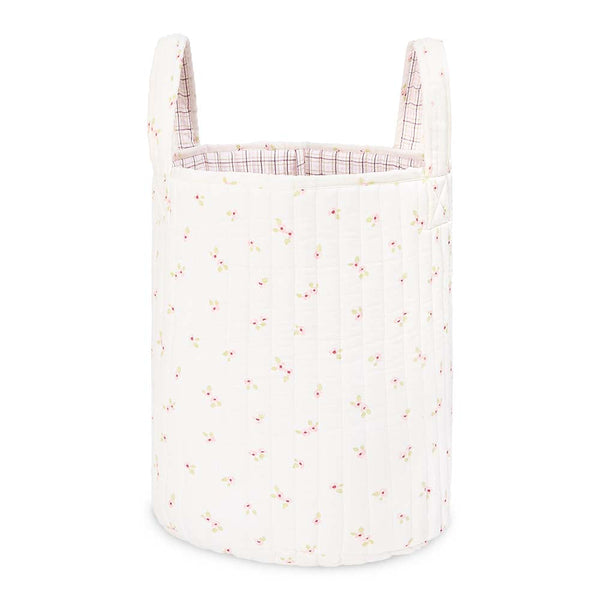 Large Quilted Reversible Storage Basket (Anemone / Pink Check)