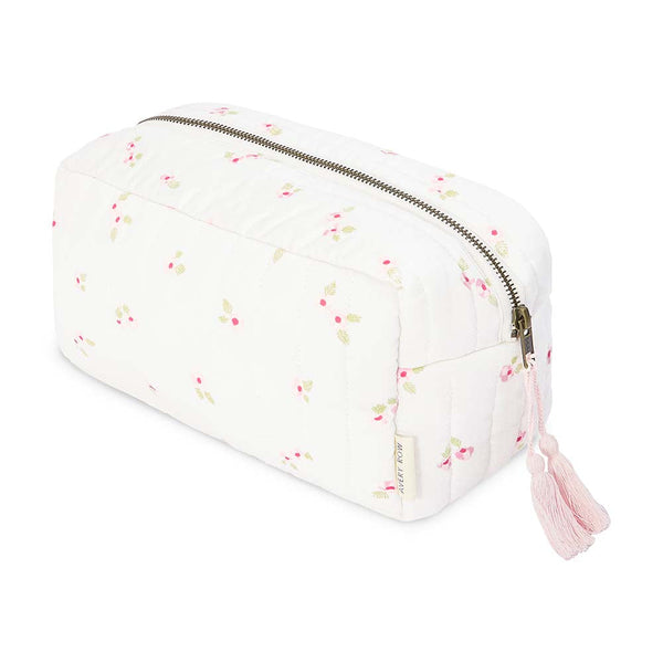 Cotton Quilted Nappy Pouch or Wash Bag (Anemone)