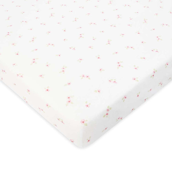 Organic Cotbed Fitted Sheet (Anemone)
