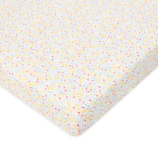 Organic Cotbed Fitted Sheet (Wildflower Garden)