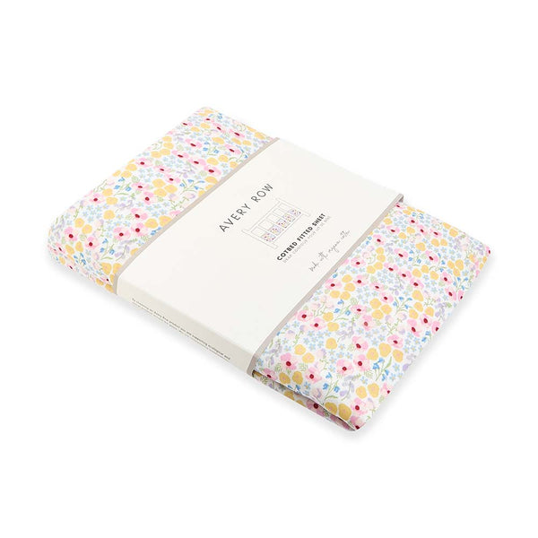 Organic Cotbed Fitted Sheet (Wildflower Garden)