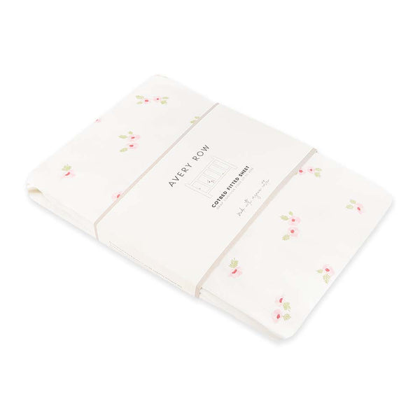 Organic Cotbed Fitted Sheet (Anemone)
