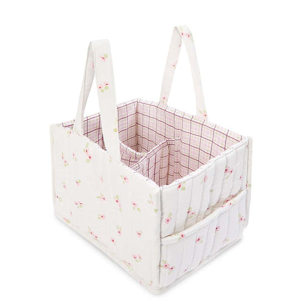 Quilted Nappy Caddy Organiser (Anemone)