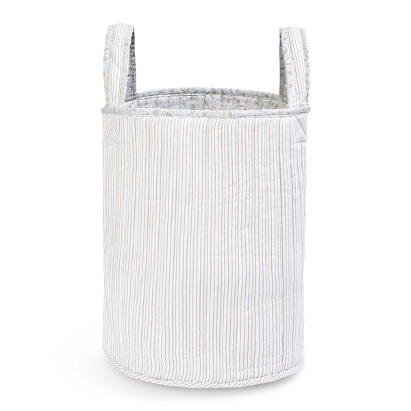 Large Quilted Reversible Storage Basket (Nature Trail / Stripe)
