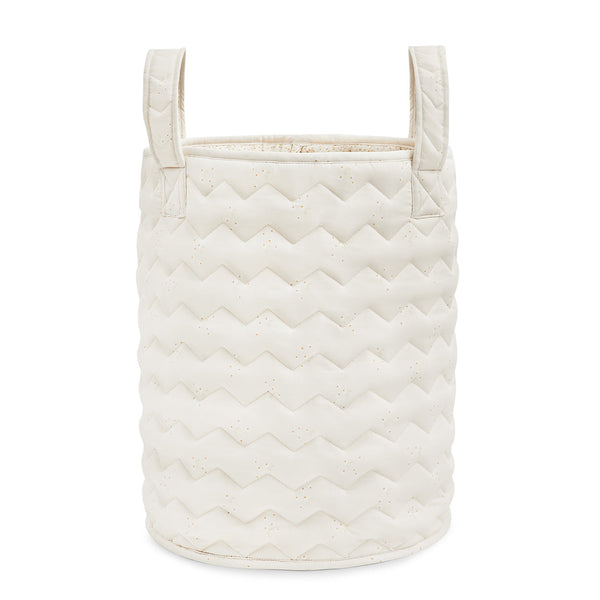 Large Quilted Reversible Storage Basket (Wild Chamomile)