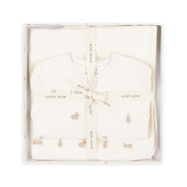 New Baby Sleepsuit and Blanket Gift Set (Bunny)