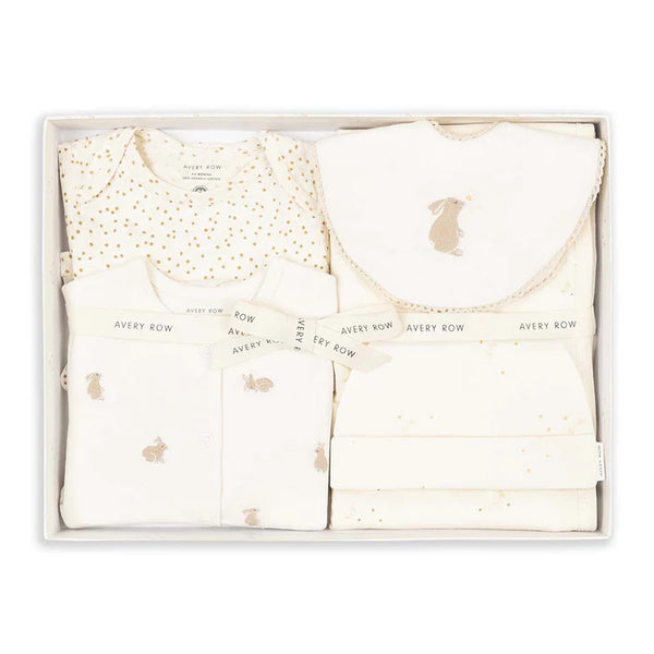 New Baby 5 Piece Boxed Starter Gift Set (Bunnies/Daisy Meadow/Wild Chamomile)