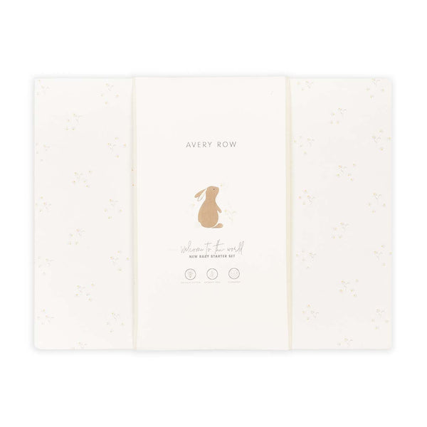 New Baby 5 Piece Boxed Starter Gift Set (Bunnies/Daisy Meadow/Wild Chamomile)