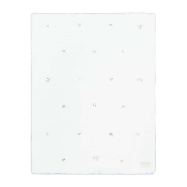 Embroidered Muslin Blanket (Little Farm)