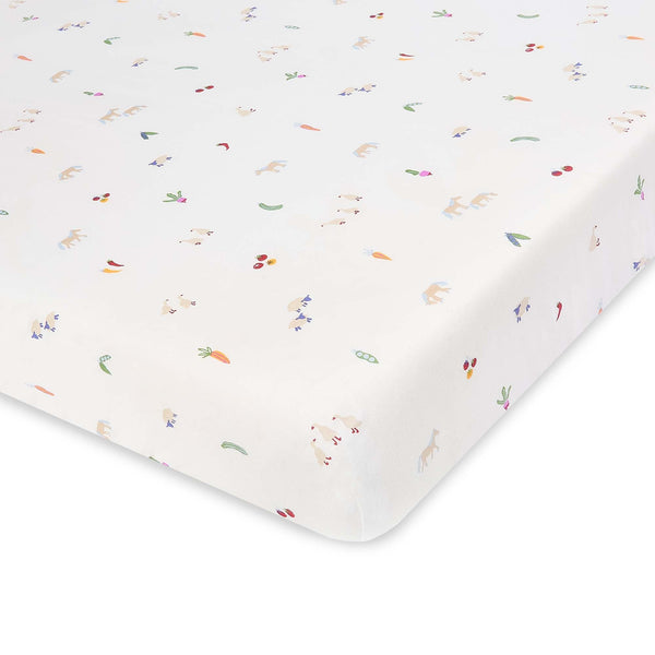 Organic Cotbed Fitted Sheet (Little Farm)