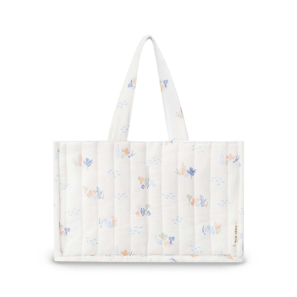 Quilted Nappy Caddy Organiser (Coastline)