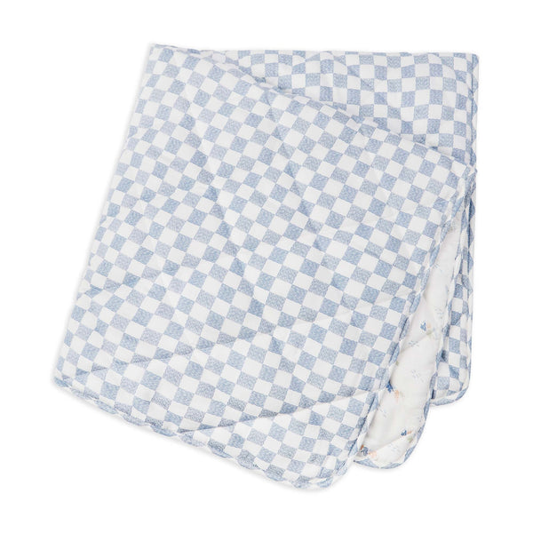 Quilted Checkerboard Stay & Play Mat (Coastline)