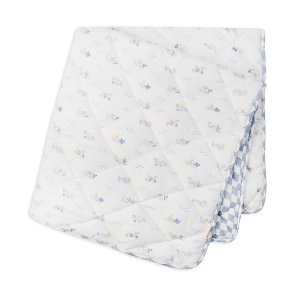 Quilted Checkerboard Stay & Play Mat (Coastline)