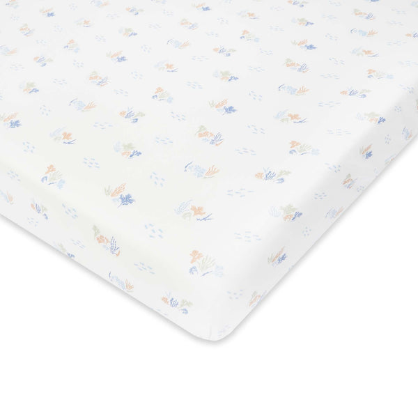 Organic Cotbed Fitted Sheet (Coastline)