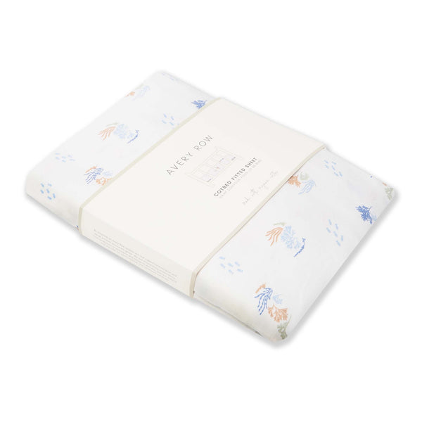 Organic Cotbed Fitted Sheet (Coastline)
