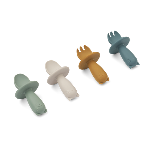 Avril Baby Cutlery Set Pack of 4 (Faune Green)