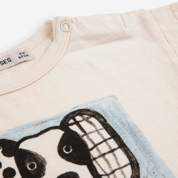 Van Dog Face Cotton T-shirt (White)