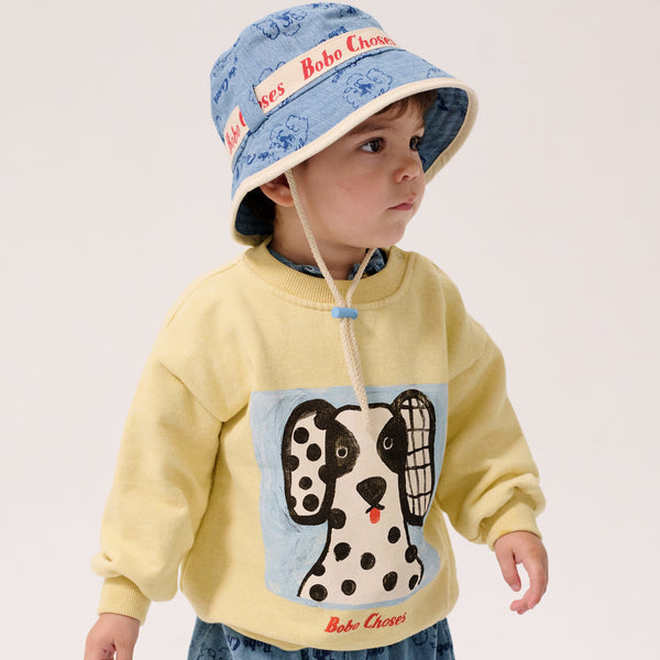 Van Dog Face Cotton Jumper (Yellow)