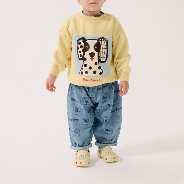 Van Dog Face Cotton Jumper (Yellow)