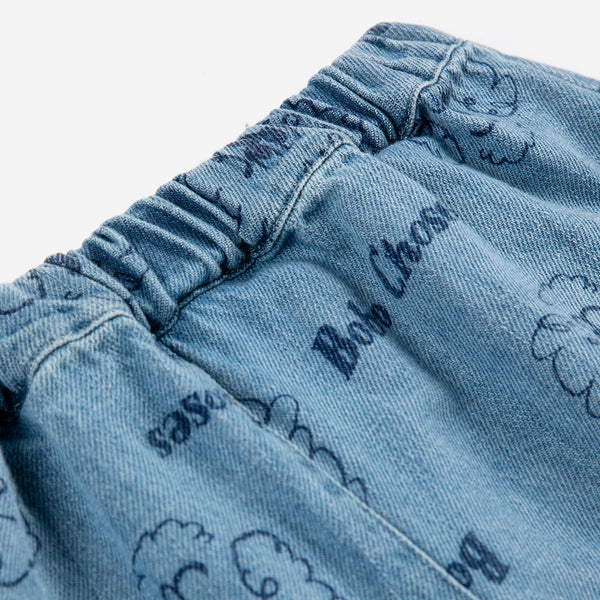 Pickles The Dog Baby Cotton Denim Pants (Prussian Blue)