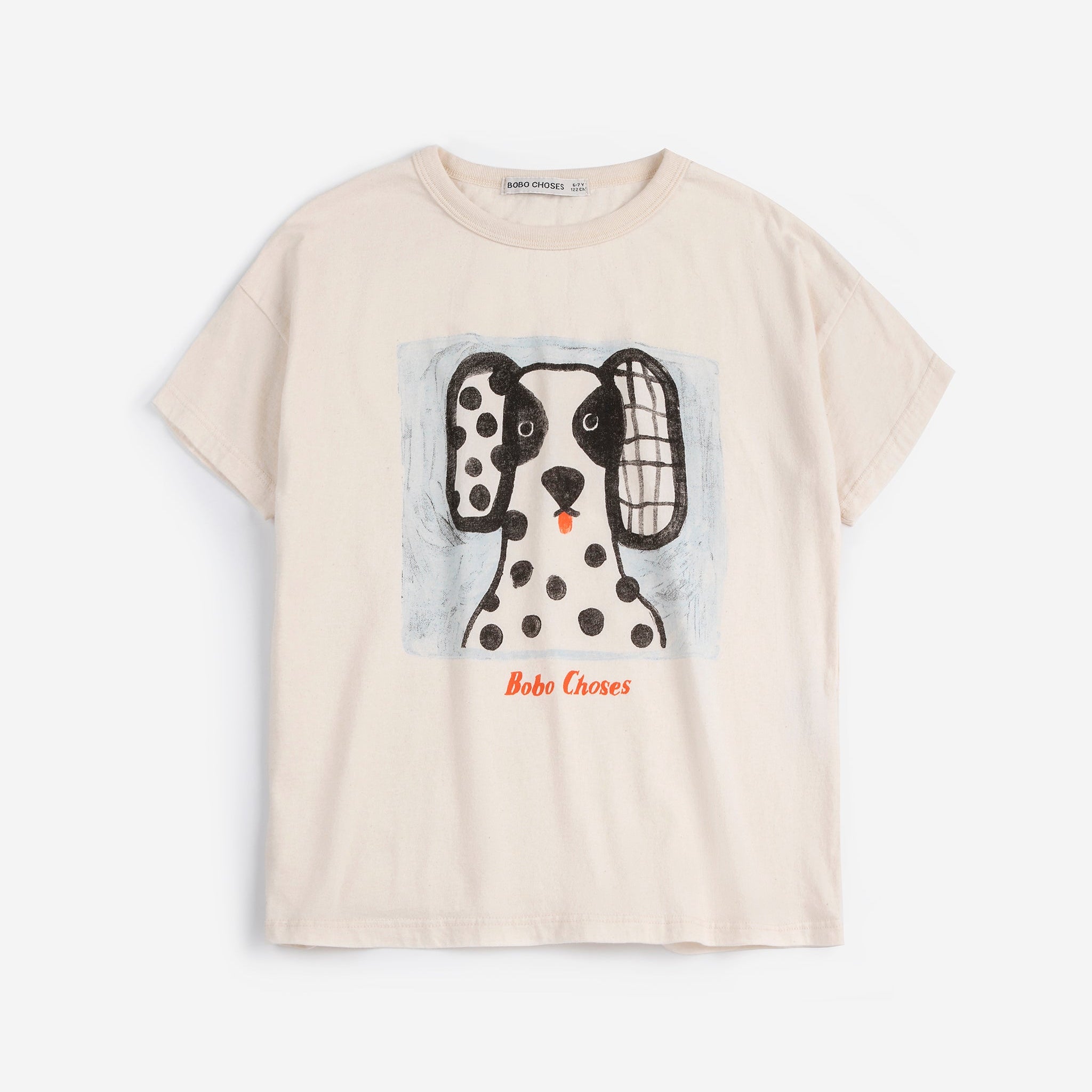 Van Dog Face Cotton T-shirt (White) - Bobo Choses