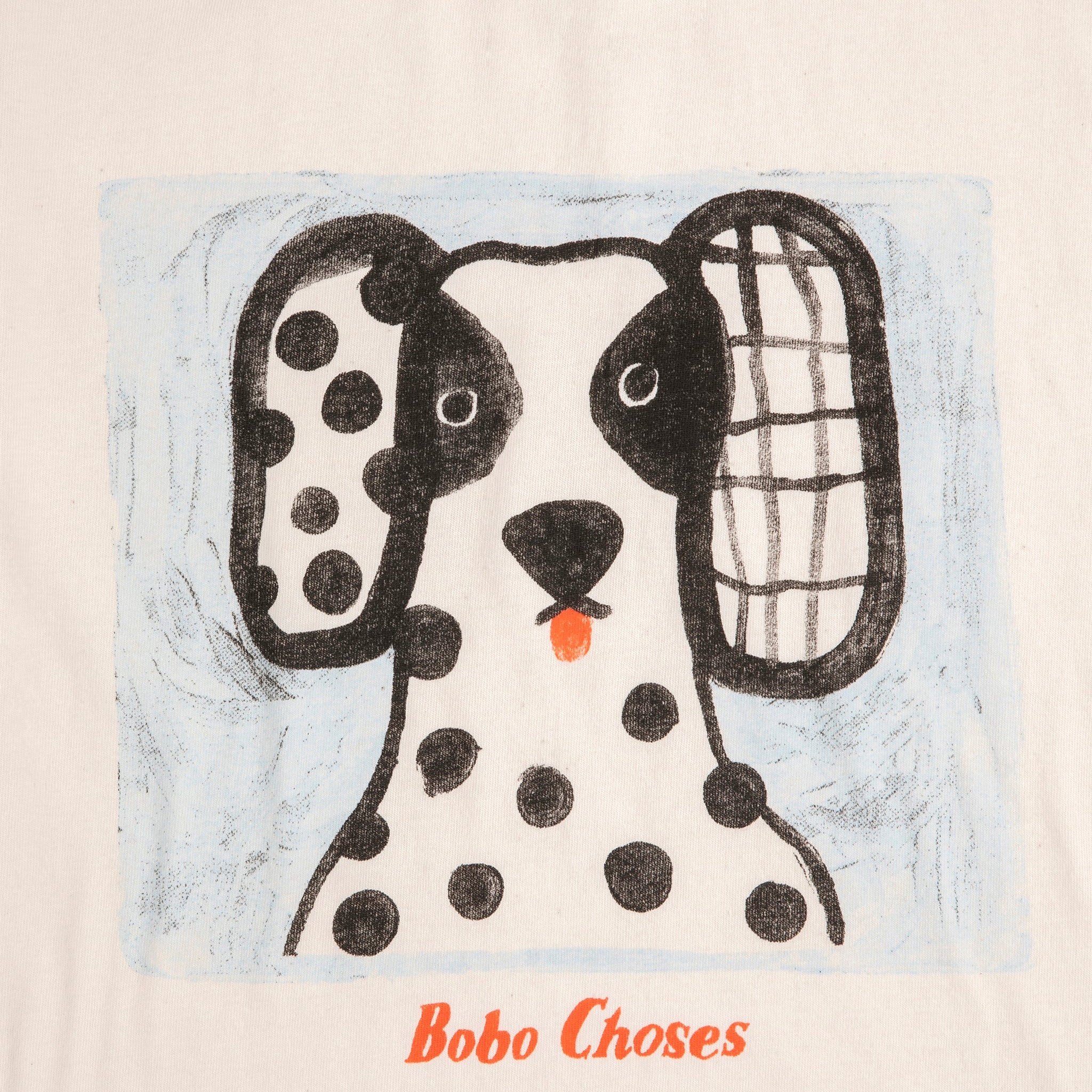 Van Dog Face Cotton T-shirt (White) - Bobo Choses