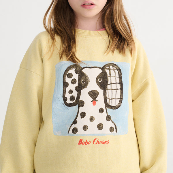 Van Dog Face Cotton Jumper (Yellow)