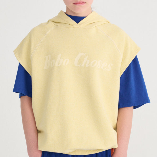 Bobo Choses Sleeveless Cotton Hoodie (Yellow)
