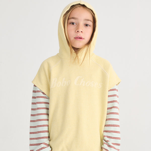 Bobo Choses Sleeveless Cotton Hoodie (Yellow)
