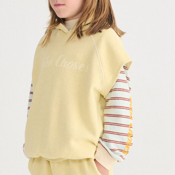 Bobo Choses Sleeveless Cotton Hoodie (Yellow)