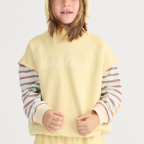 Bobo Choses Sleeveless Cotton Hoodie (Yellow)