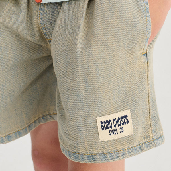 Bobo Choses Since 09 Denim Bermuda Shorts (Prussian Blue)