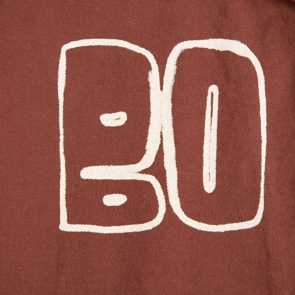 Bobo Choses Cotton Woven Short Sleeved Shirt (Brown)