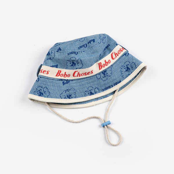 Pickles The Dog Cotton Bucket Hat (Prussian Blue)