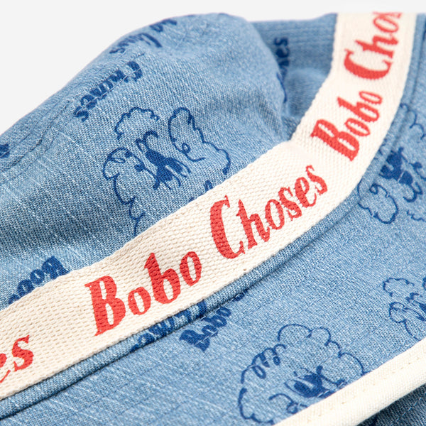 Pickles The Dog Cotton Bucket Hat (Prussian Blue)