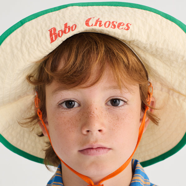Bobo Choses Block Colour Bucket Hat (Navy Blue)
