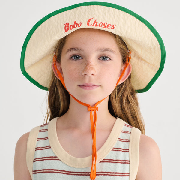 Bobo Choses Block Colour Bucket Hat (Navy Blue)