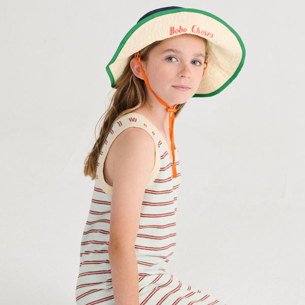 Bobo Choses Block Colour Bucket Hat (Navy Blue)