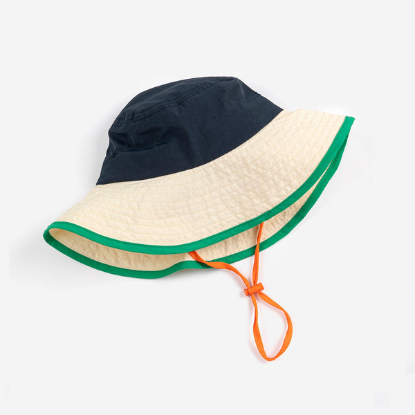 Bobo Choses Block Colour Bucket Hat (Navy Blue)