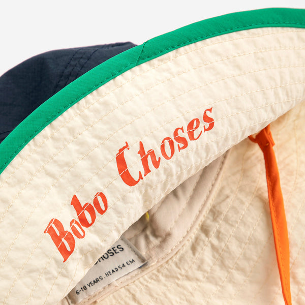 Bobo Choses Block Colour Bucket Hat (Navy Blue)