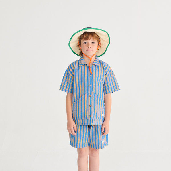Bobo Choses Block Colour Bucket Hat (Navy Blue)