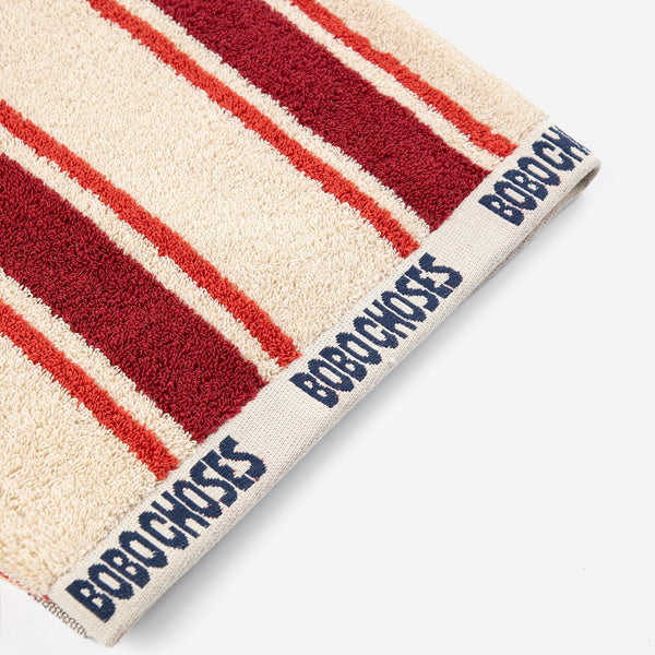 Bobo Choses Red Striped Cotton Beach Towel