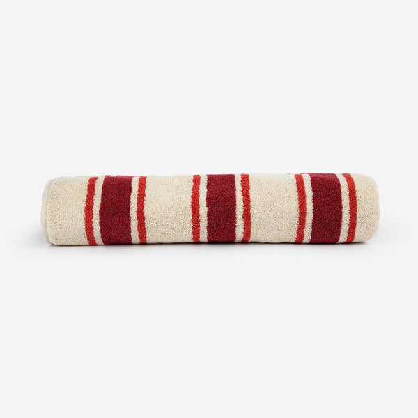 Bobo Choses Red Striped Cotton Beach Towel