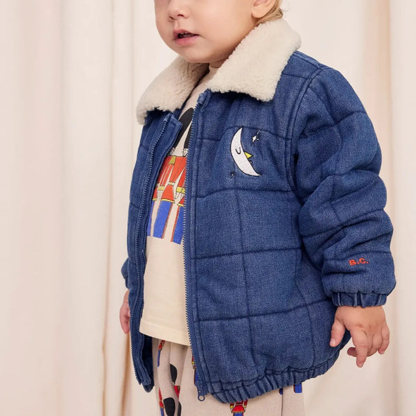 Baby Quilted Denim Jacket (Navy Blue)