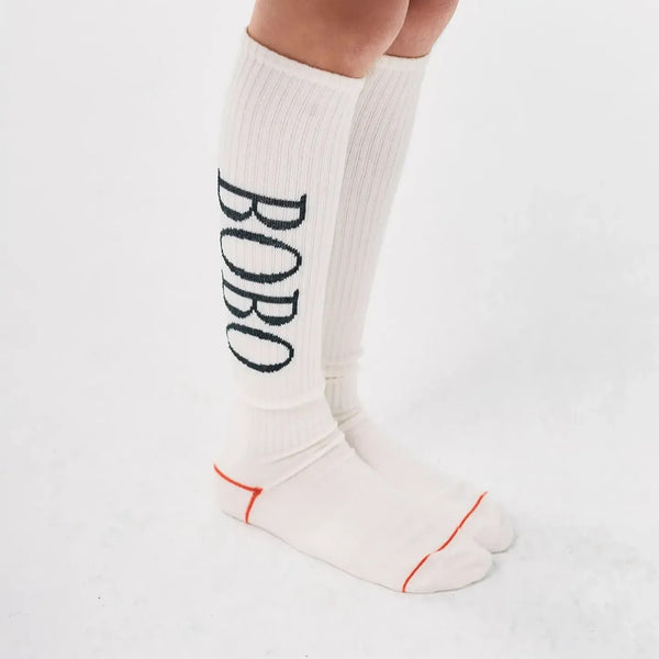 Bobo Choses Extra Long Sport Socks (White)